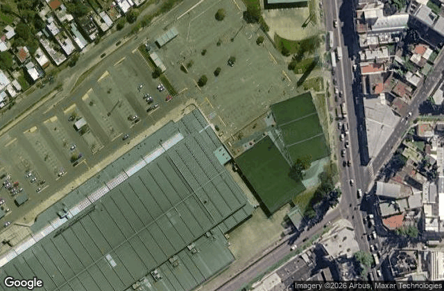 Satellite view of URBAN SPORT - Complejo de canchas de futbol 5 & 8 con Cesped y PADEL Vidrio y Cesped, con Bar y Vestuarios.