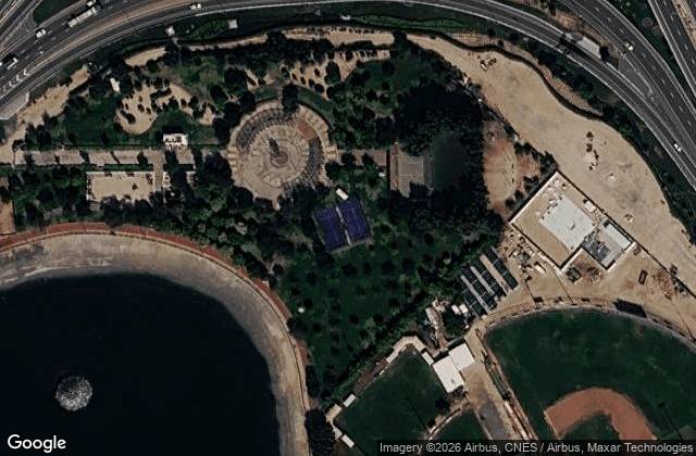 Satellite view of PADEL HUB DUBAI - AL QUOZ POND PARK