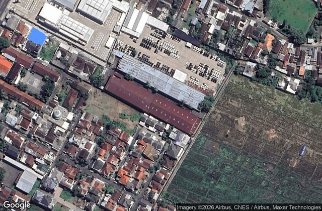 Satellite view of Padel Warehouse Club Malang