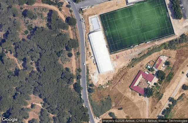 Satellite view of Clube de Padel da Paiã