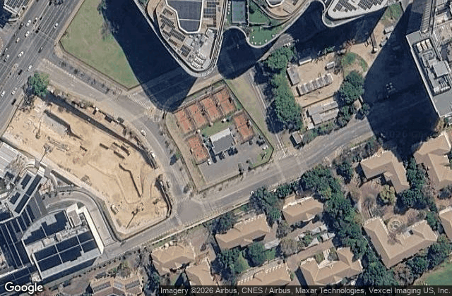 Satellite view of Discovery Padel Park Sandton